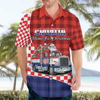 Croatia Christmas Hawaiian Shirt Santa Claus Drives Home With Gifts - Wonder Print Shop