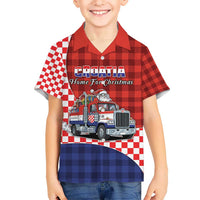 Croatia Christmas Hawaiian Shirt Santa Claus Drives Home With Gifts - Wonder Print Shop