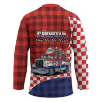 Croatia Christmas Hockey Jersey Santa Claus Drives Home With Gifts - Wonder Print Shop