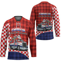 Croatia Christmas Hockey Jersey Santa Claus Drives Home With Gifts - Wonder Print Shop