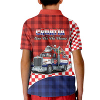 Croatia Christmas Kid Polo Shirt Santa Claus Drives Home With Gifts - Wonder Print Shop