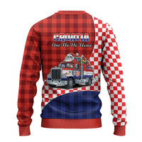 Croatia Christmas Ugly Christmas Sweater Santa Claus Drives Home With Gifts - Wonder Print Shop