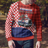 Croatia Christmas Ugly Christmas Sweater Santa Claus Drives Home With Gifts - Wonder Print Shop