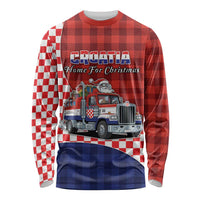 Croatia Christmas Long Sleeve Shirt Santa Claus Drives Home With Gifts - Wonder Print Shop