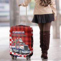 Croatia Christmas Luggage Cover Santa Claus Drives Home With Gifts - Wonder Print Shop