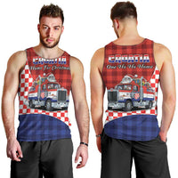 Croatia Christmas Men Tank Top Santa Claus Drives Home With Gifts - Wonder Print Shop