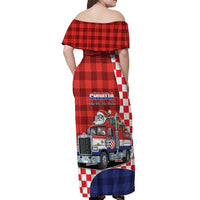 Croatia Christmas Off Shoulder Maxi Dress Santa Claus Drives Home With Gifts - Wonder Print Shop