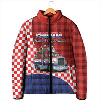 Croatia Christmas Padded Jacket Santa Claus Drives Home With Gifts - Wonder Print Shop