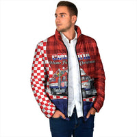Croatia Christmas Padded Jacket Santa Claus Drives Home With Gifts - Wonder Print Shop