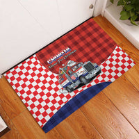 Croatia Christmas Rubber Doormat Santa Claus Drives Home With Gifts - Wonder Print Shop