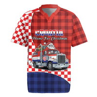 Croatia Christmas Rugby Jersey Santa Claus Drives Home With Gifts - Wonder Print Shop
