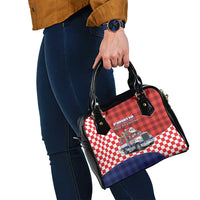 Croatia Christmas Shoulder Handbag Santa Claus Drives Home With Gifts - Wonder Print Shop