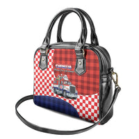 Croatia Christmas Shoulder Handbag Santa Claus Drives Home With Gifts - Wonder Print Shop