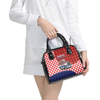 Croatia Christmas Shoulder Handbag Santa Claus Drives Home With Gifts - Wonder Print Shop