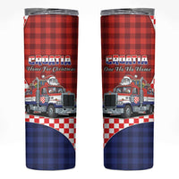 Croatia Christmas Skinny Tumbler Santa Claus Drives Home With Gifts - Wonder Print Shop