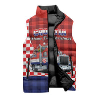 Croatia Christmas Sleeveless Puffer Jacket Santa Claus Drives Home With Gifts - Wonder Print Shop