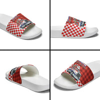 Croatia Christmas Slide Sandals Santa Claus Drives Home With Gifts - Wonder Print Shop
