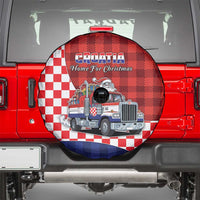 Croatia Christmas Spare Tire Cover Santa Claus Drives Home With Gifts - Wonder Print Shop