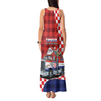Croatia Christmas Tank Maxi Dress Santa Claus Drives Home With Gifts - Wonder Print Shop