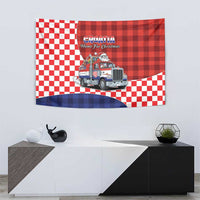 Croatia Christmas Tapestry Santa Claus Drives Home With Gifts - Wonder Print Shop