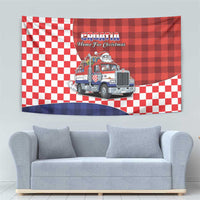 Croatia Christmas Tapestry Santa Claus Drives Home With Gifts - Wonder Print Shop