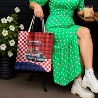 Croatia Christmas Tote Bag Santa Claus Drives Home With Gifts - Wonder Print Shop