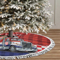 Croatia Christmas Tree Skirt Santa Claus Drives Home With Gifts - Wonder Print Shop