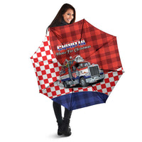 Croatia Christmas Umbrella Santa Claus Drives Home With Gifts - Wonder Print Shop
