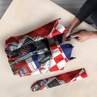 Croatia Christmas Umbrella Santa Claus Drives Home With Gifts - Wonder Print Shop