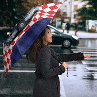 Croatia Christmas Umbrella Santa Claus Drives Home With Gifts - Wonder Print Shop