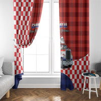 Croatia Christmas Window Curtain Santa Claus Drives Home With Gifts - Wonder Print Shop