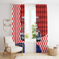 Croatia Christmas Window Curtain Santa Claus Drives Home With Gifts - Wonder Print Shop