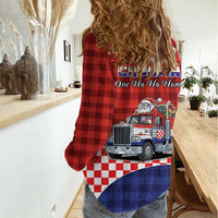 Croatia Christmas Women Casual Shirt Santa Claus Drives Home With Gifts - Wonder Print Shop