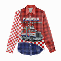 Croatia Christmas Women Casual Shirt Santa Claus Drives Home With Gifts - Wonder Print Shop