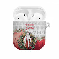 Poland Christmas AirPods Case Dziadek Mroz With Wreath - Wonder Print Shop