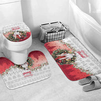 Poland Christmas Bathroom Set Dziadek Mroz With Wreath - Wonder Print Shop