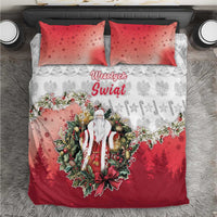 Poland Christmas Bedding Set Dziadek Mroz With Wreath - Wonder Print Shop