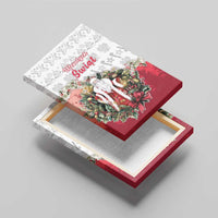 Poland Christmas Canvas Wall Art Dziadek Mroz With Wreath - Wonder Print Shop