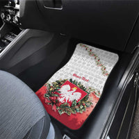 Poland Christmas Car Mats Dziadek Mroz With Wreath - Wonder Print Shop
