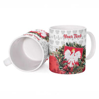Poland Christmas Ceramic Mug Dziadek Mroz With Wreath - Wonder Print Shop