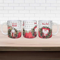 Poland Christmas Ceramic Mug Dziadek Mroz With Wreath - Wonder Print Shop