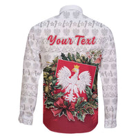 Poland Christmas Family Matching Tank Maxi Dress and Hawaiian Shirt Dziadek Mroz With Wreath - Wonder Print Shop