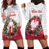 Poland Christmas Hoodie Dress Dziadek Mroz With Wreath - Wonder Print Shop