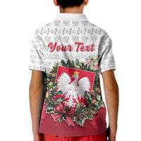 Poland Christmas Kid Polo Shirt Dziadek Mroz With Wreath - Wonder Print Shop