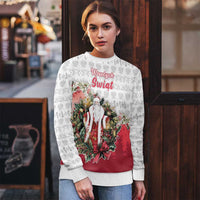 Personalized Poland Christmas Ugly Christmas Sweater Dziadek Mroz With Wreath - Wonder Print Shop