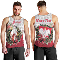 Poland Christmas Men Tank Top Dziadek Mroz With Wreath - Wonder Print Shop