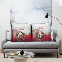 Poland Christmas Pillow Cover Dziadek Mroz With Wreath - Wonder Print Shop