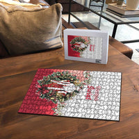 Poland Christmas Puzzle Dziadek Mroz With Wreath - Wonder Print Shop