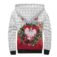 Poland Christmas Sherpa Hoodie Dziadek Mroz With Wreath - Wonder Print Shop