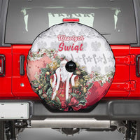 Poland Christmas Spare Tire Cover Dziadek Mroz With Wreath - Wonder Print Shop